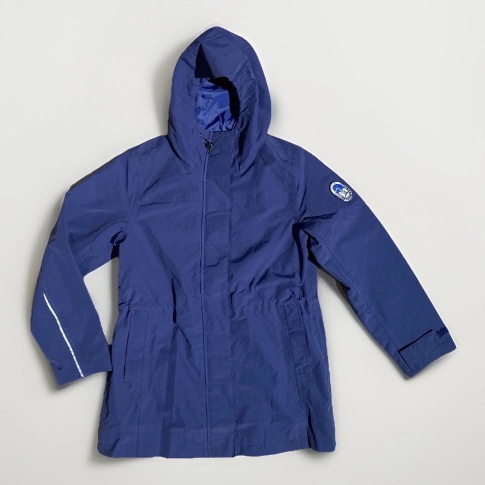 NWT Lands End Squall Raincoat Parka Jacket Womens XS Petite 2 4 Navy Blue
